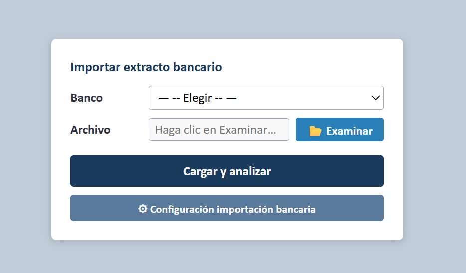 La pantalla de importación, con la vista previa de los asientos propuestos.